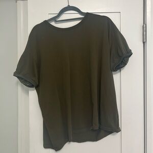 Dark Green Madewell Puff Short Sleeve Shirt Size XL